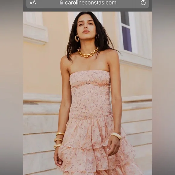 KARINA GOWN XS floral gown CAROLINE CONSTAS - Picture 3 of 5